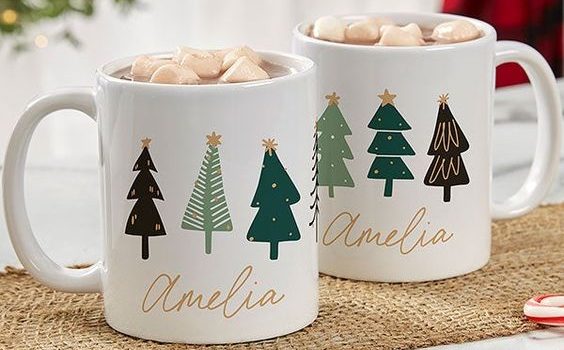 Idées de cadeaux originaux : mugs de Noël personnalisés